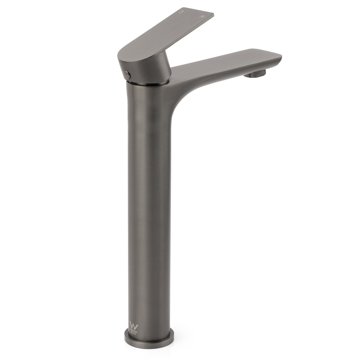 Round Tall Basin Mixer Tap, Gunmetal Grey