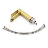 Brushed Gold Short Square Basin Mixer Tap