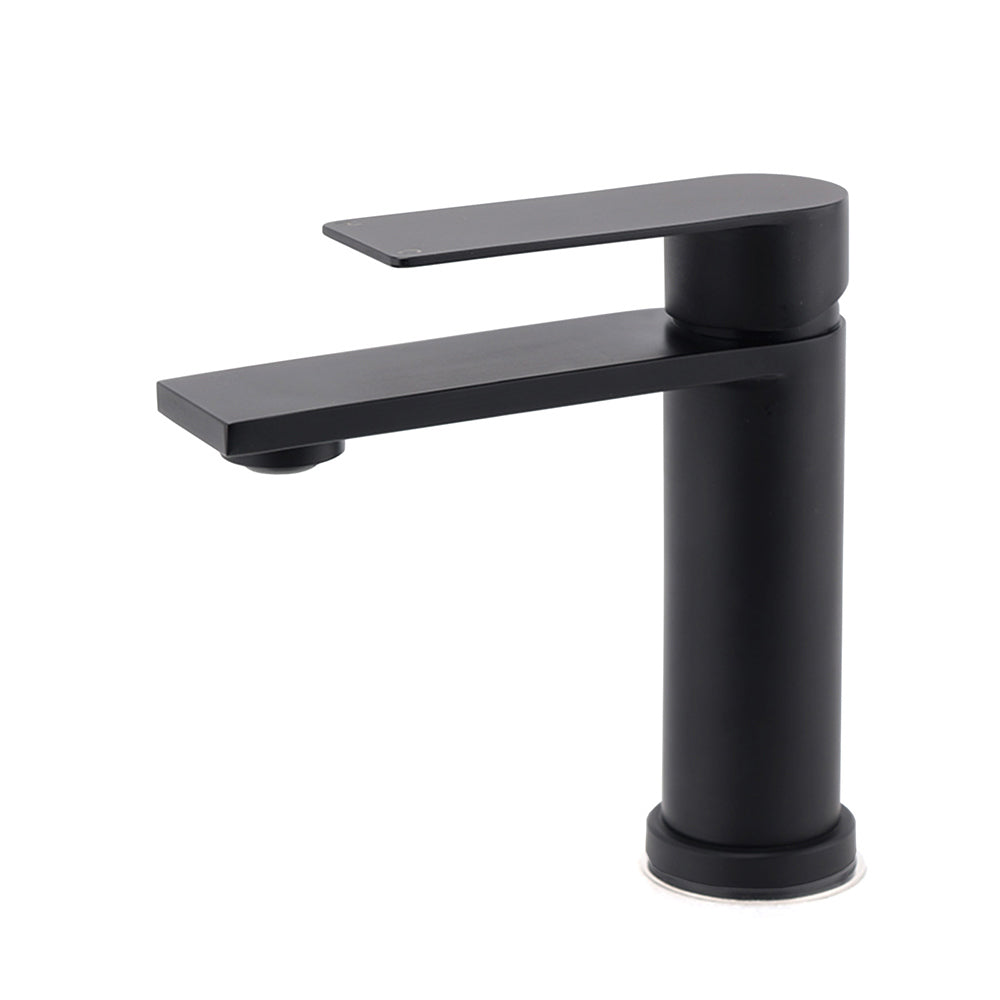 Matt Black Round Basin Mixer Tap image 1