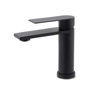 Matt Black Round Basin Mixer Tap image 1
