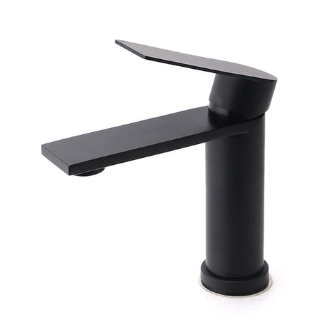 Matt Black Round Basin Mixer Tap image 2