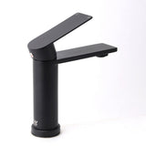 Matt Black Round Basin Mixer Tap image 3