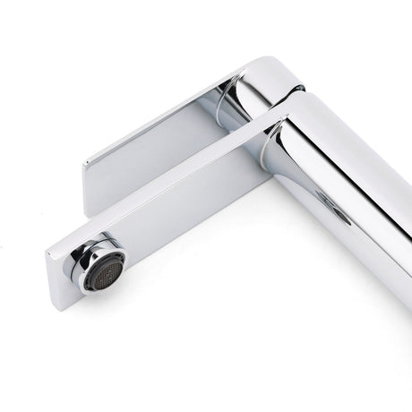 Chrome Square Short Basin Mixer Tap image 4