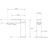 Chrome Square Short Basin Mixer Tap image 8