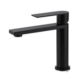 Matt Black Square Short Basin Mixer Tap image 1