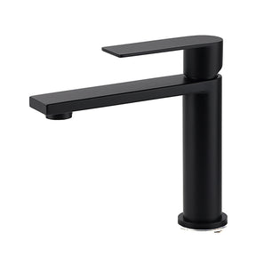 Matt Black Square Short Basin Mixer Tap image 1