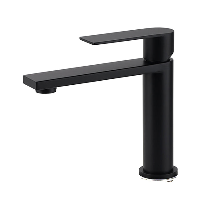 Matt Black Square Short Basin Mixer Tap image 1
