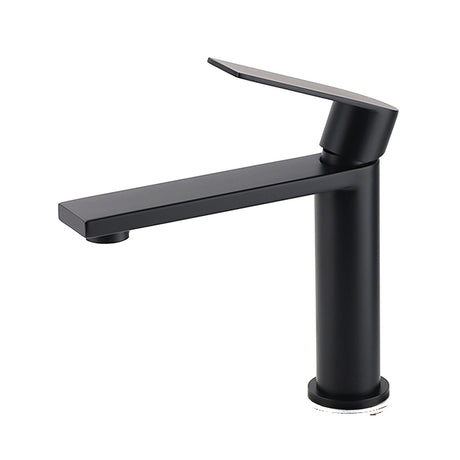 Matt Black Square Short Basin Mixer Tap image 2