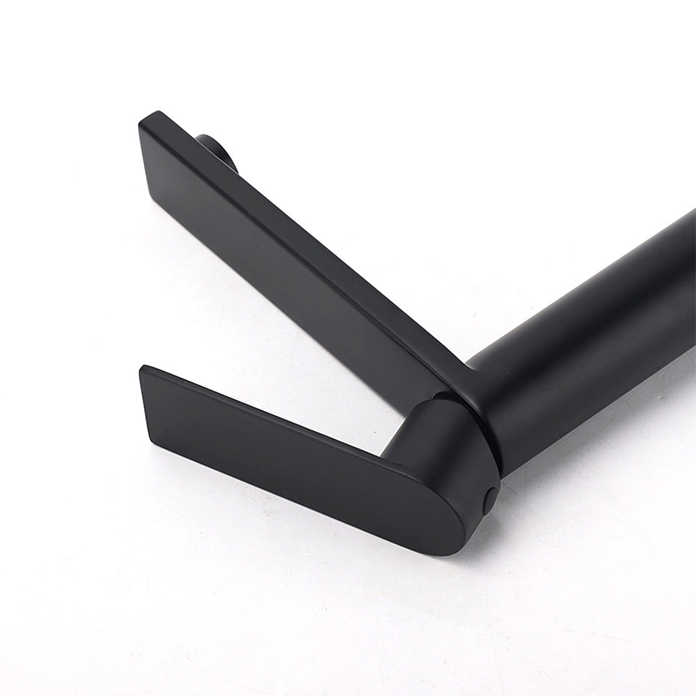 Matt Black Square Short Basin Mixer Tap image 5