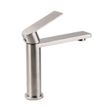 Brushed Nickel Square Short Basin Mixer Tap image 3