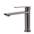 Rounded Square Basin Mixer Tap, Gun Metal