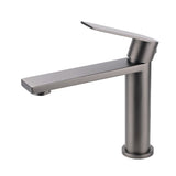 Rounded Square Basin Mixer Tap, Gun Metal