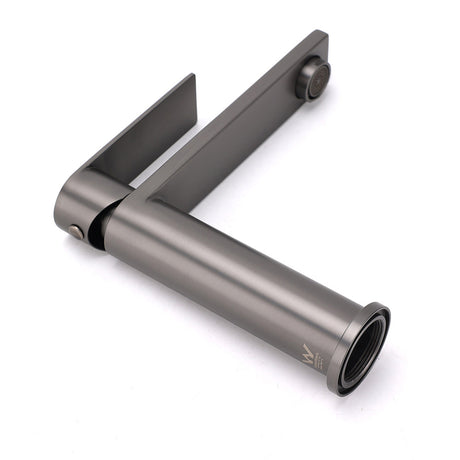 Rounded Square Basin Mixer Tap, Gun Metal