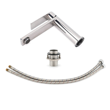 Polished Chrome Square Short Basin Mixer Tap image 7