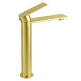 Tall Basin Mixer Tap, Brushed Gold