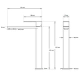 Tall Basin Mixer Tap, Matte Black