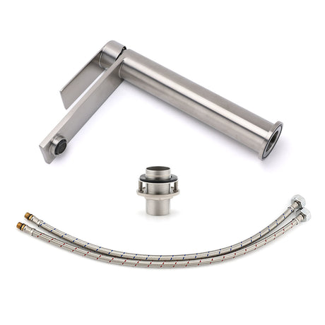 Tall Basin Mixer Tap, Brushed Nickel
