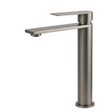 Tall Basin Mixer Tap, Square, Gun Metal