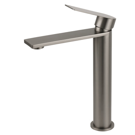 Tall Basin Mixer Tap, Square, Gun Metal
