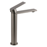 Tall Basin Mixer Tap, Square, Gun Metal
