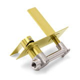 Wall Mounted Basin Mixer Tap Set, Square, Brushed Gold