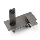 Wall Mounted Basin Mixer Tap Set, Square, Gun Metal