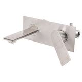Concealed Wall Mounted Basin Mixer Tap, Square, Brushed Nickel