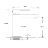 Matt Black Square Basin Mixer Tap