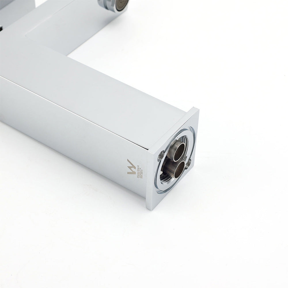Polished Chrome Square Basin Mixer Tap