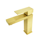 Square Basin Mixer Tap, Brushed Gold