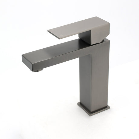 Square Basin Mixer Tap, Gun Metal