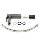 Square Basin Mixer Tap, Gun Metal