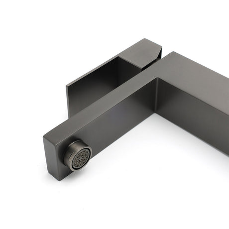 Square Basin Mixer Tap, Gun Metal