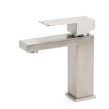 Brushed Nickel Square Basin Mixer Tap