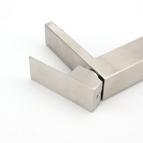 Brushed Nickel Square Basin Mixer Tap
