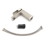 Brushed Nickel Square Basin Mixer Tap