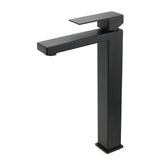 Tall Vessel Basin Mixer Tap, Matte Black