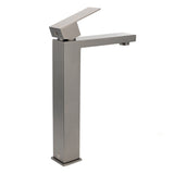 Tall Vessel Basin Mixer Tap, Square, Gun Metal, 310mm
