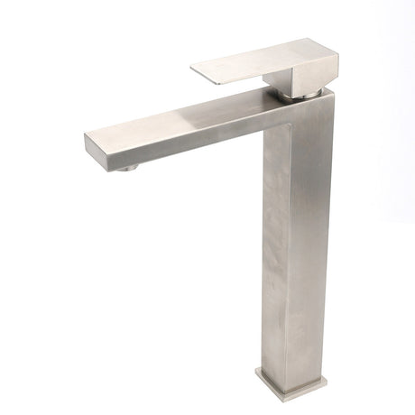 Tall Vessel Basin Mixer Tap, Brushed Nickel