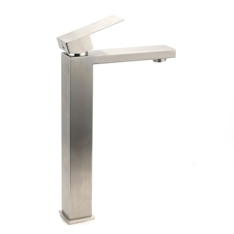 Tall Vessel Basin Mixer Tap, Brushed Nickel