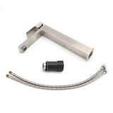 Tall Vessel Basin Mixer Tap, Brushed Nickel