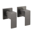 Square Quarter Turn Wall Tap Set, Gunmetal Grey