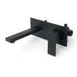 Square Wall Mounted Basin Mixer Tap, Matte Black