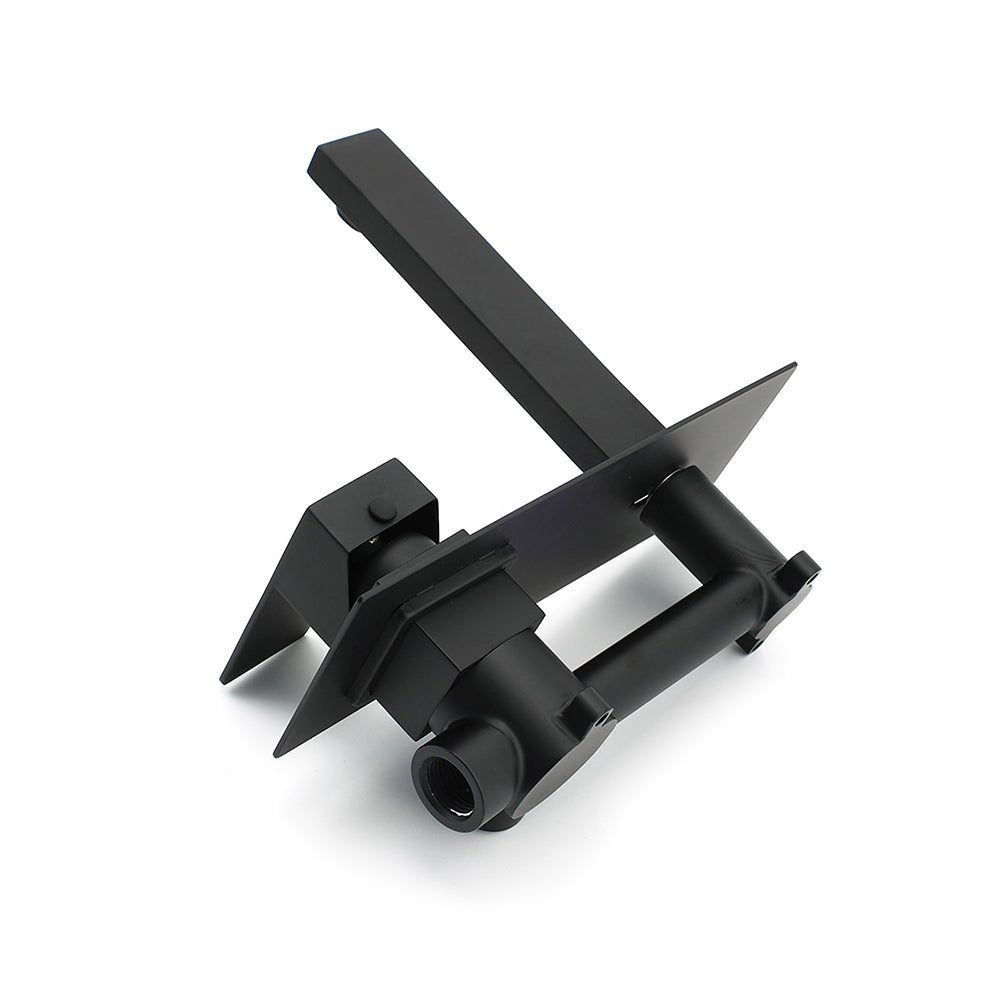Square Wall Mounted Basin Mixer Tap, Matte Black
