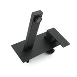 Square Wall Mounted Basin Mixer Tap, Matte Black