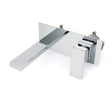 Square Wall Mounted Basin Mixer Tap, Chrome