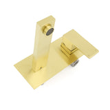 Square Wall Mounted Basin Mixer Tap, Brushed Gold