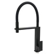 Pull Out Kitchen Mixer Tap, Swivel Spout, Matte Black