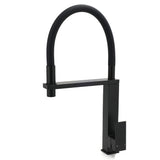 Pull Out Kitchen Mixer Tap, Swivel Spout, Matte Black