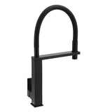 Pull Out Kitchen Mixer Tap, Swivel Spout, Matte Black